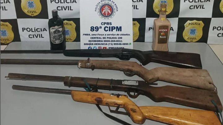 Posto da Mata: Suspeito de furto é preso com quatro espingardas após confessar posse ilegal à Polícia Militar