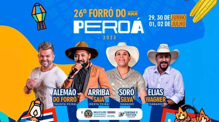 Mucuri inicia seu tradicional Forró do Peroá com 4 dias de festa a partir desta quinta-feira (29)