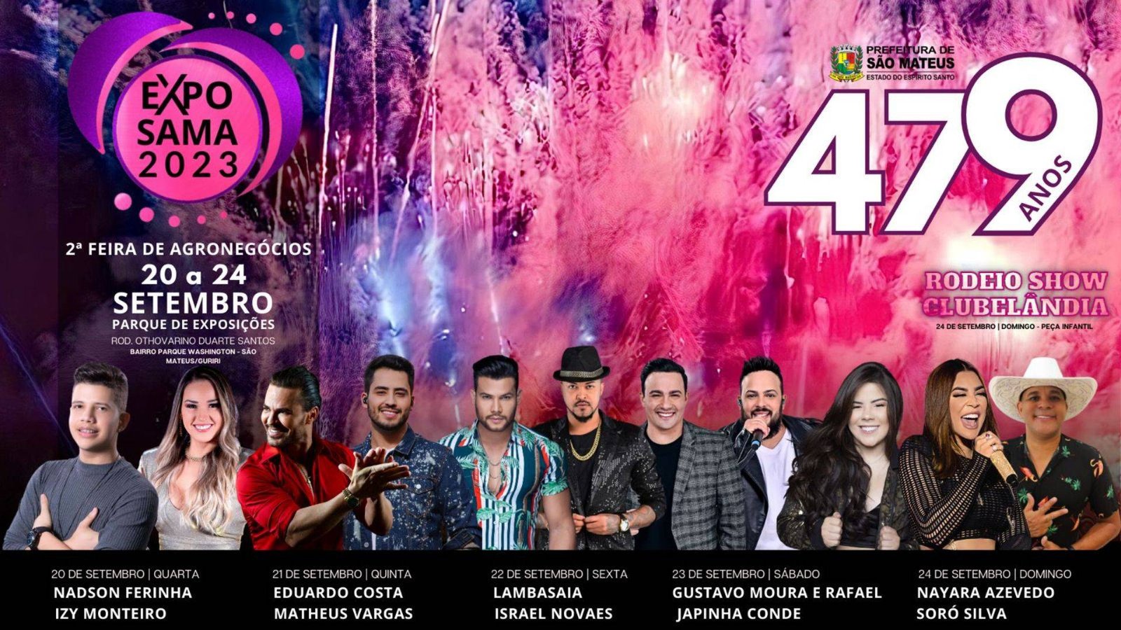 Programação Exposama 2023: Cinco dias de festa com atrações nacionais, feira de agronegócio e rodeio show