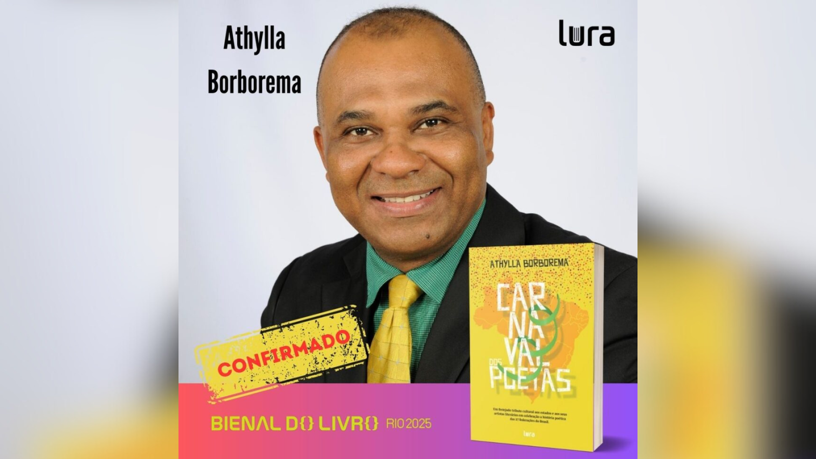 Escritor baiano Athylla Borborema estreia obra inédita na 22ª Bienal Internacional do Livro do Rio