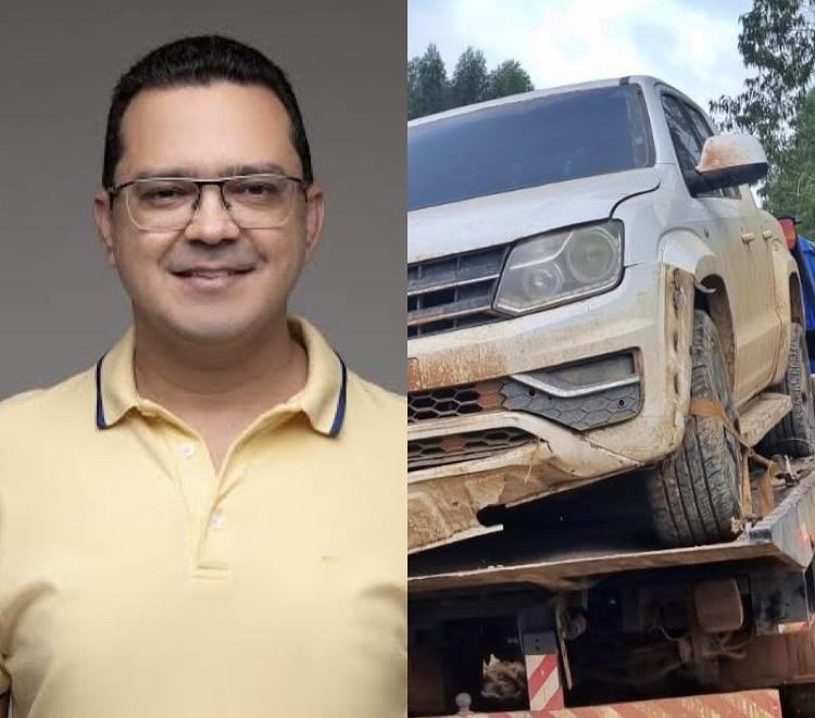 Ex-prefeito de Mucuri, Paulinho de Tixa, sofre acidente no ‘desvio da Veracel’ próximo a Itapebi, e passa bem